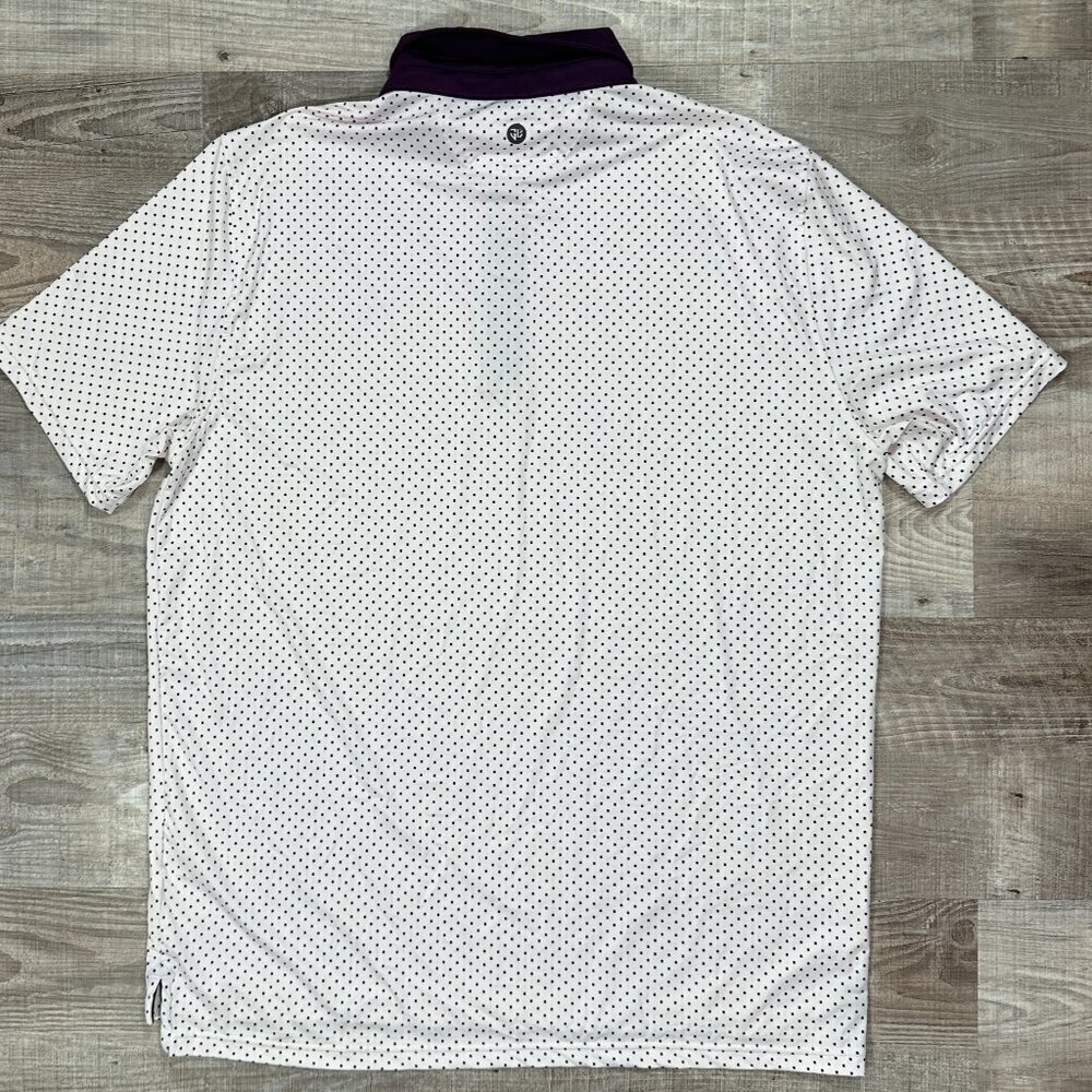 Graham Luxe Golf Polo Shirt Men’s XL White/Burgundy Short Sleeve Performance - Picture 9 of 11